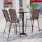 Flash Furniture Brown Outdoor Stack Barstools w/ Flex Material, 2PK 2-JJ-092H-B-GG - alternate 3
